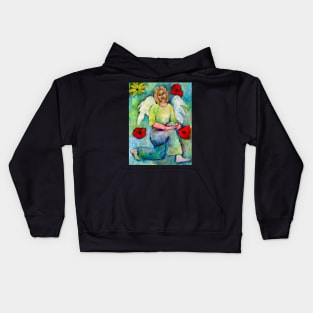 Ezra, Angel image part of an Angel oracle card deck – MeMoment angel cards Kids Hoodie